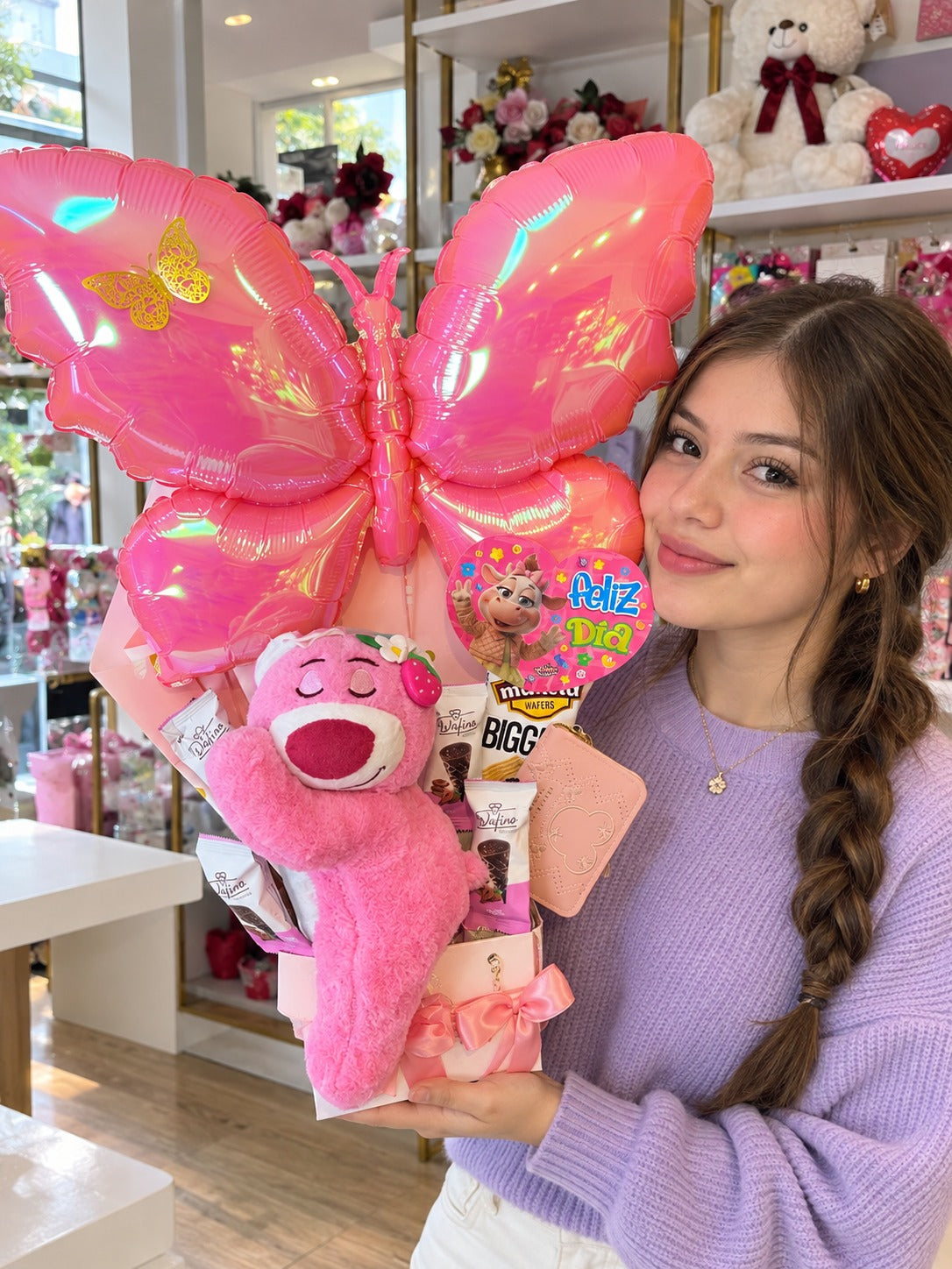Ancheta de Lotso con mariposa