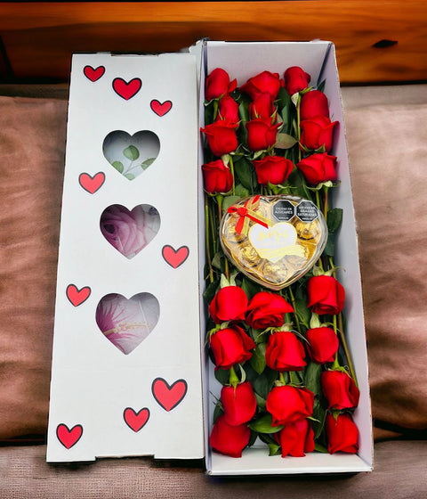 Caja de veinticuatro rosas (R003)