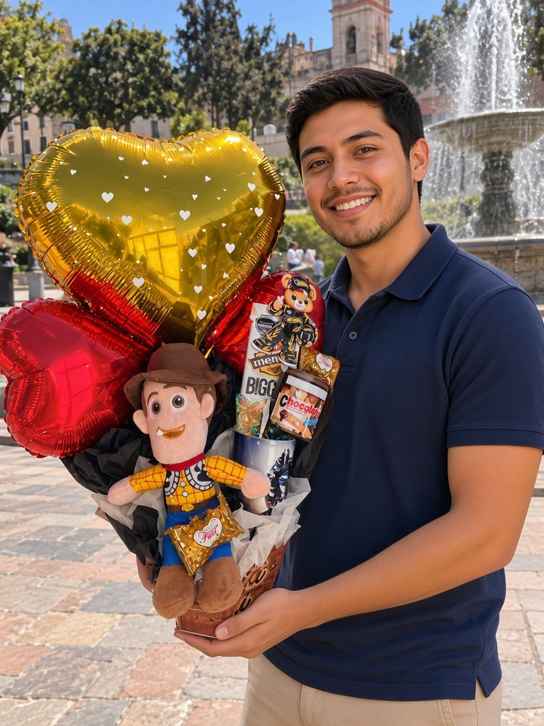 Ancheta de Woody con corazones